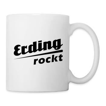 Erding rockt - Textdesign mit Stadtnamen - Tasse - Weiß - Rechts