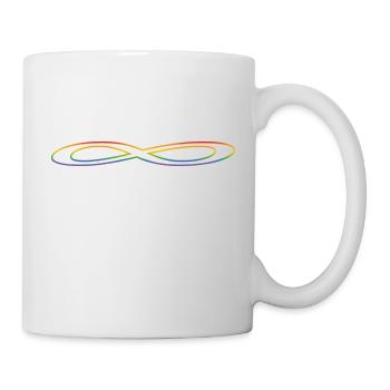 Regenbogen Unendlichkeit - Tasse - Weiß - Rechts