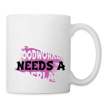 meilleur badge forester blague casque de sécurité - Mug blanc - blanc - Droite