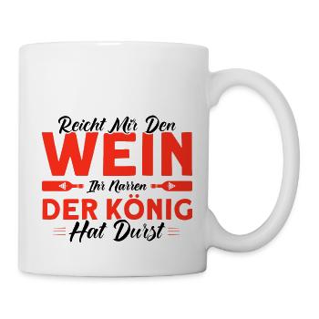 Wein Weinliebhaber Weintrinker Weinfest Geschenk - Tasse - Weiß - Rechts