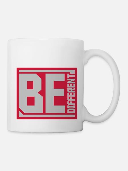 Be different Logo Design - Tasse - Weiß