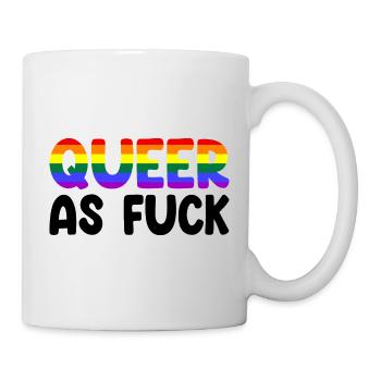 LGBTQ Queer As Fuck CSD Gay Pride - Mug - white - Right
