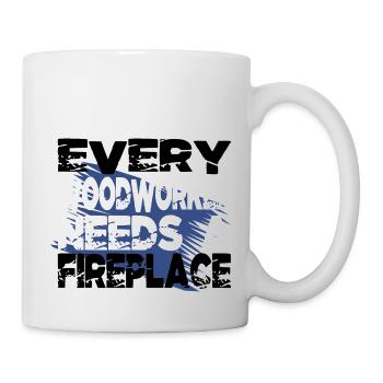 chop wood fun best joke gift apprentice - Tasse - Weiß - Rechts