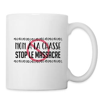 Non à la Chasse - Mug blanc - blanc - Droite