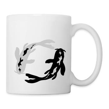 Nishikigoi Kreis Koi Design - Tasse - Weiß - Rechts