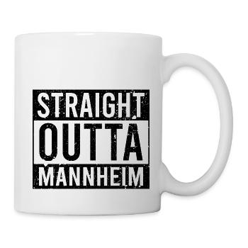 Straight outta Mannhein Black - Tasse - Weiß - Rechts