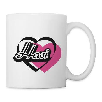 Kosename Hasi Herz - Tasse - Weiß - Rechts