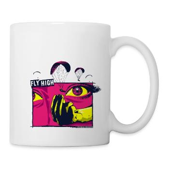 Paragliding Eyes Fly High - Tasse - Weiß - Rechts