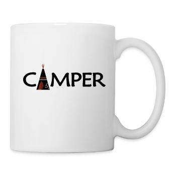 camping indian tent outdoor camping - Mug - white - Right