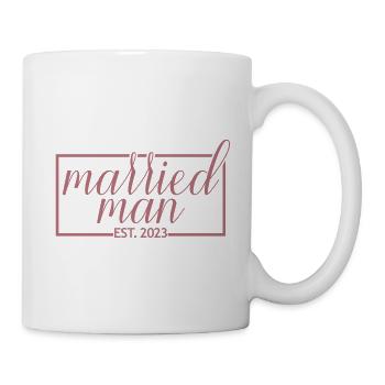 Married Man Est. 2023 Engagement Groom's Wedding - Mug - white - Right