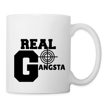 Real Gangsta - Mug blanc - blanc - Droite