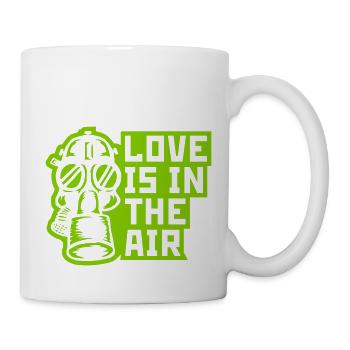 Gas mask love in air - Mug - white - Right