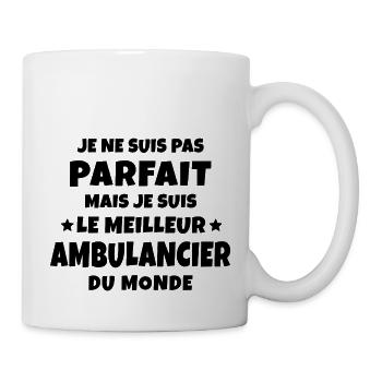 pas parfait mais je suis le meilleur ambulancier - Mug blanc - blanc - Droite