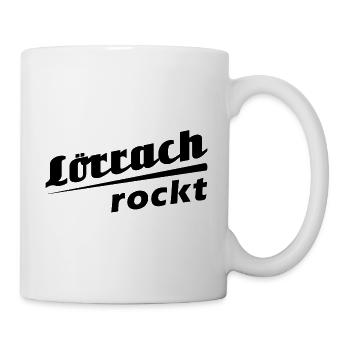 Lörrach rockt - Textdesign mit Stadtnamen - Tasse - Weiß - Rechts