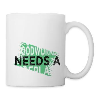 axes geek felling present the carpenters lumber - Tasse - Weiß - Rechts