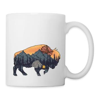Wandern Campen Camping Outdoor Wandertour Wanderer - Tasse - Weiß - Rechts