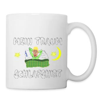 Mein Traum Schlafshirt zum schlafen gehen - Tasse - Weiß - Rechts