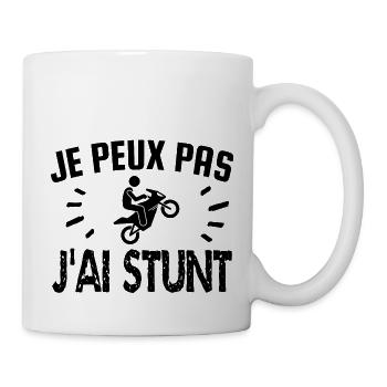je peux pas j'ai stunt - Mug blanc - blanc - Droite