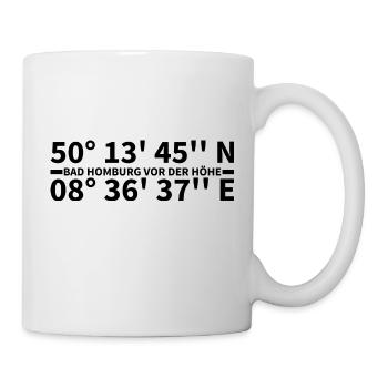 Bad Homburg vor der Höhe Koordinaten - Tasse - Weiß - Rechts