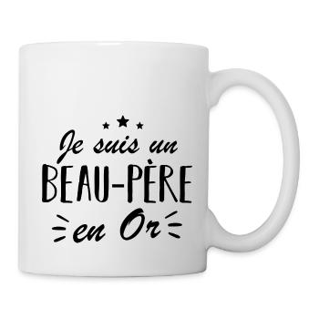 beau-père en or / humour beau-papa - Mug blanc - blanc - Droite