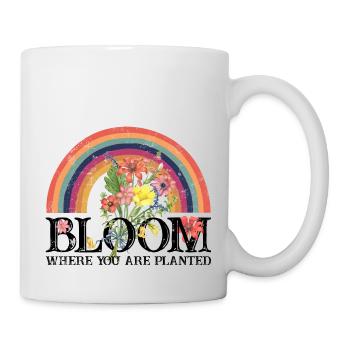 bloom where you are planted Rainbow Blooms - Mug - white - Right