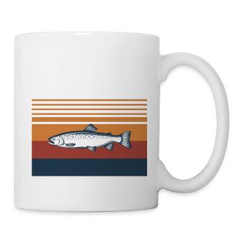 Fischer Fischen Angeln Angel Angler Fische Fisch - Tasse - Weiß - Rechts