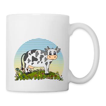Kuh - Tasse - Weiß - Rechts