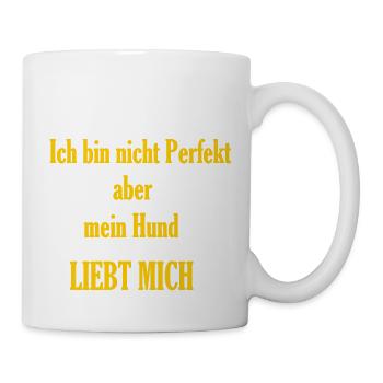 ich bin nicht perfekt... * Druckfarbe änderbar !!! - Tasse - Weiß - Rechts