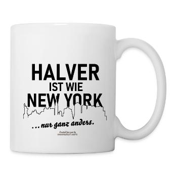 Halver is like New York - Mug - white - Right