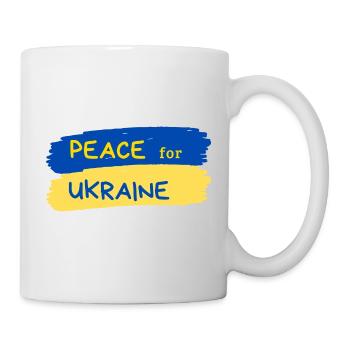 Friedenssymbol für die Ukraine. Meinung zeigen! - Tasse - Weiß - Rechts