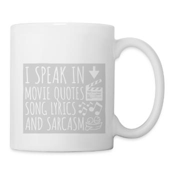 parler des paroles et du sarcasme - Mug blanc - blanc - Droite