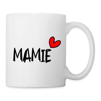 MAMIE. FÊTE DES MÈRES. BONNE FÊTE MAMIE. JE T'AIME - Mug blanc - blanc - Droite