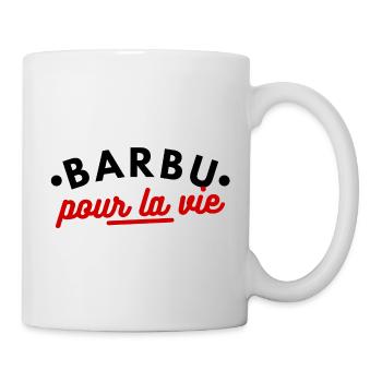 Barbu pour la vie. barbe - Mug blanc - blanc - Droite