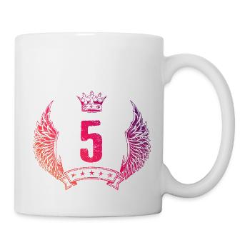 5 Number crown - Mug - white - Right