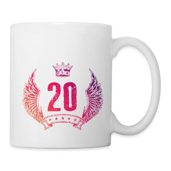 Couronne de 20 chiffres - Mug blanc - blanc - Droite