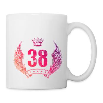 38 Number crown - Mug - white - Right