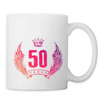 50 number crown - Mug - white - Right