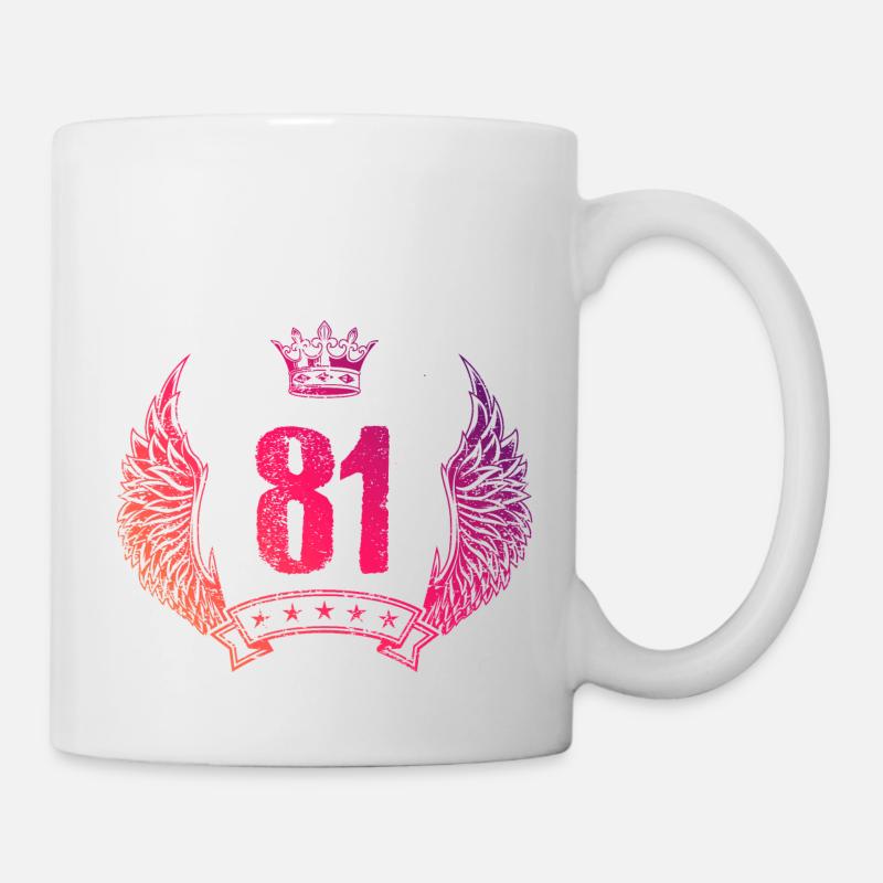 81 Couronne numérique - Mug blanc - blanc
