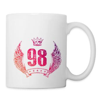 98 Couronne numérique - Mug blanc - blanc - Droite