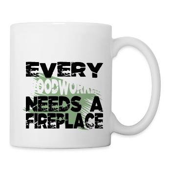 Citations amusantes de charpentier - Mug blanc - blanc - Droite