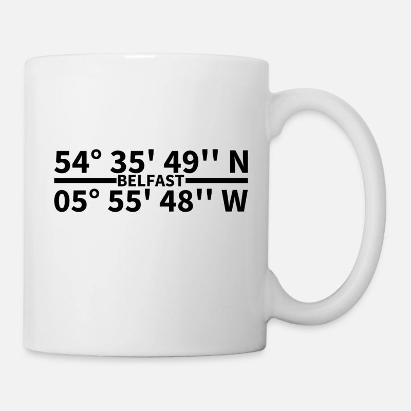 Belfast coordinates - Mug - white