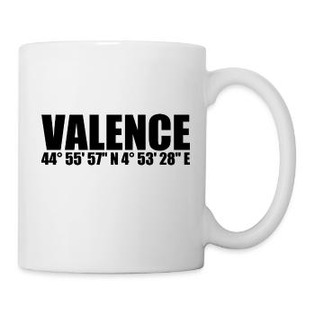 Coordonnées de valence - Mug blanc - blanc - Droite