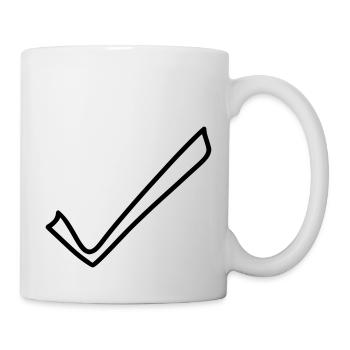 Crochet Emoji Esquisse Dessin Noir - Mug blanc - blanc - Droite