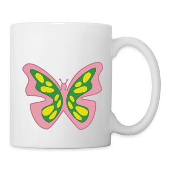 Papillon de lumiere - Mug blanc - blanc - Droite