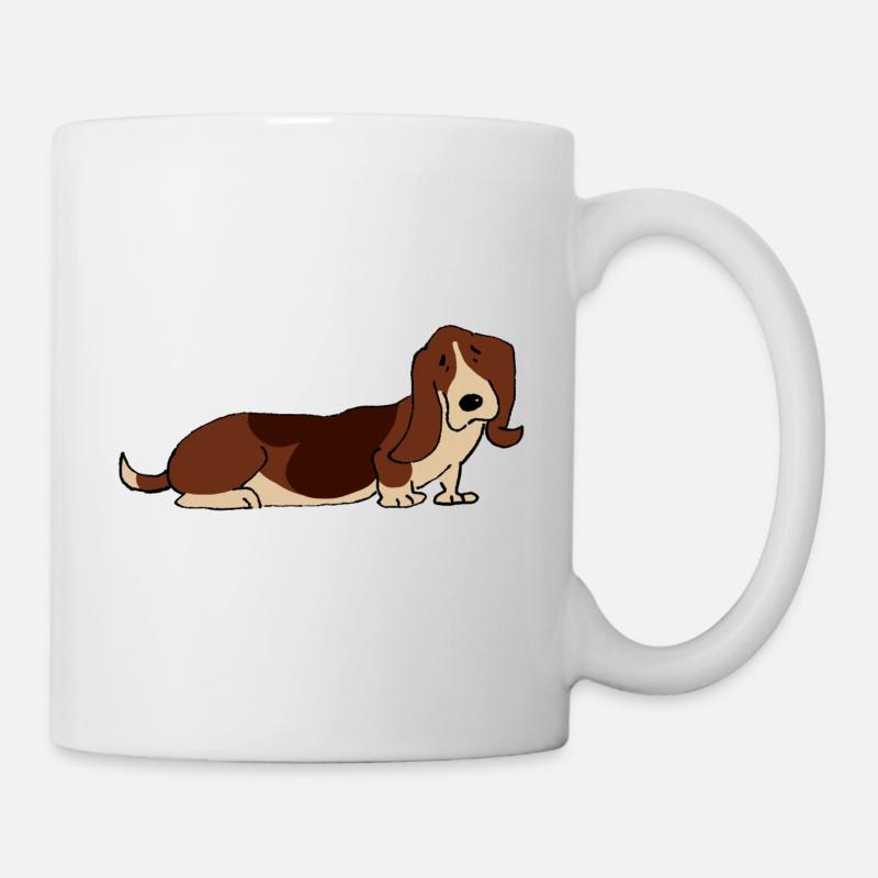 Basset Hound - Mug - white