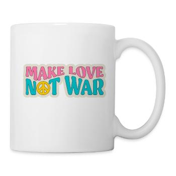 Make Love Not War | Hippie Modèle Peace and Love - Mug blanc - blanc - Droite