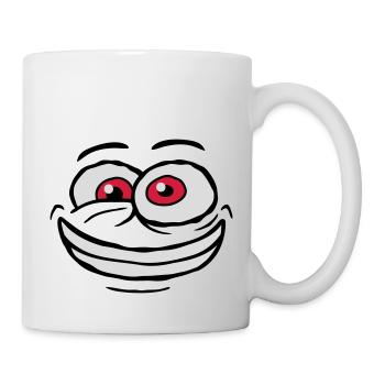 Crazy Comic Face Design - Mug - white - Right