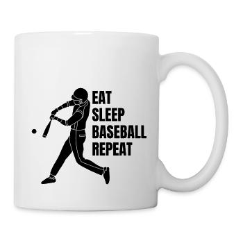 Baseball Baseballliebhaber Baseballspiel Geschenk - Tasse - Weiß - Rechts