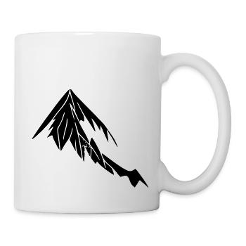 Berge Berg Wandern Abenteuer Freien Reise Vektor - Tasse - Weiß - Rechts