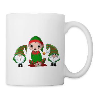 Lutin et gnômes de Noël - Mug blanc - blanc - Droite